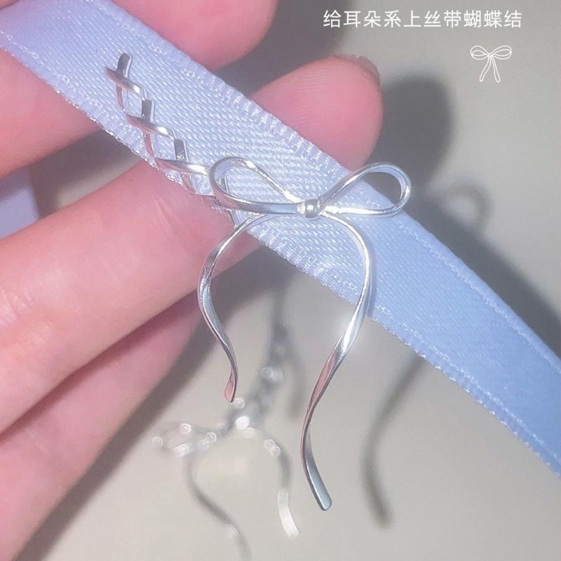 Stylish Copper Bowknot Drop Earrings Fashion Accessory Ideal for Enhancing Outfits at Various Event