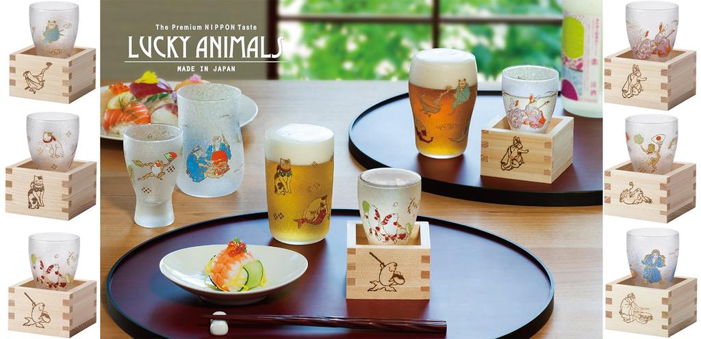ADERIA Premium Nippon Taste Sake Lucky Animals Goldfish Masu Sake Made in Gift Perfect as a small sake or sake Perfect for cold A perfect gift for or