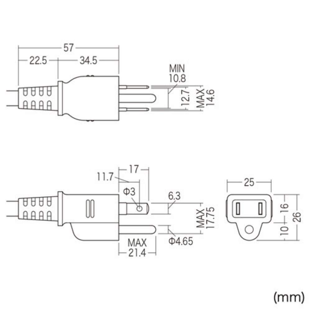 SANWA SUPPLY 3-Pin Power Strip, 6 Outlets, with Magnets and Power Indicator, 3m, TAP-K6-3