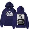European and American Men's Hooded Sweatshirt Rapper Eminem Print Adult Outdoor Street Casual Warm Long-sleeved Sweatshirt