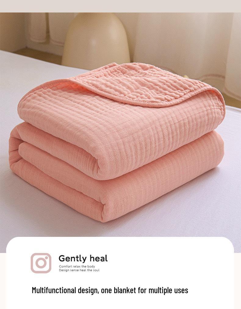 Kids & Adults 6-Layer Cotton Gauze Quilt Cover – Soft Summer Air Conditioning Blanket & Bed Sheet for Multi-purpose Use.