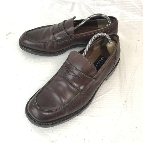 Fratelli Rossetti Leather McKay Coin Loafer 7.5 26 Brown Business Dress Shoes(USED)