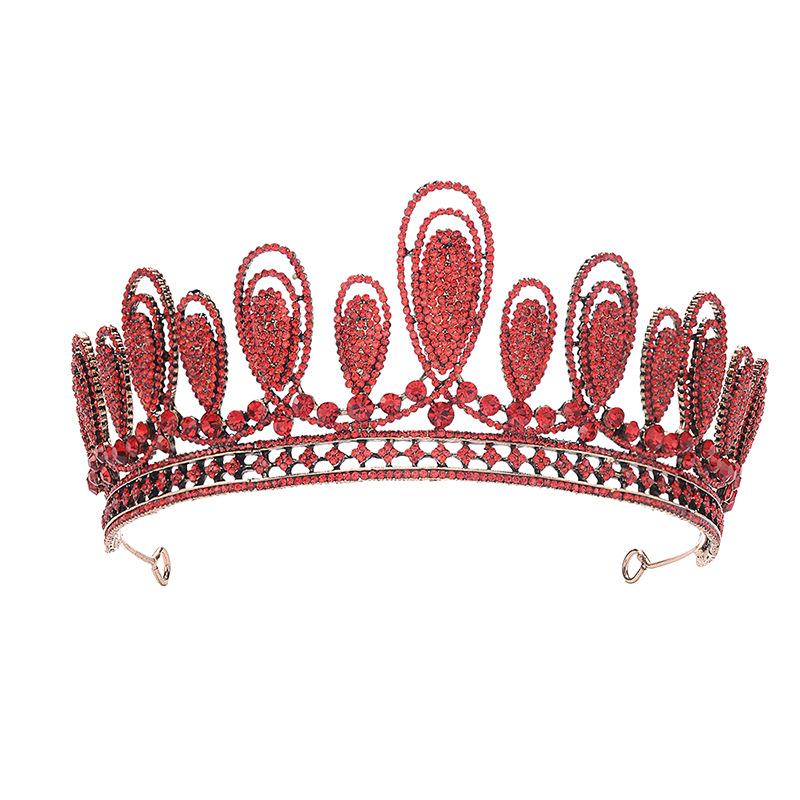 

Свадебная корона тиара красная черная свадебная газовая тиара аксессуары в японском и корейском стиле принцесса корона 18-летие