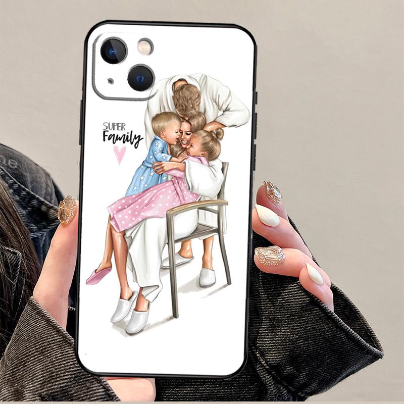 SUPER MOM MUM MAMA BABY Phone Case For iPhone 17 Pro Max 17 Air 14 13 12 11 15 16 Pro Max mini 16 Plus 16e Cover
