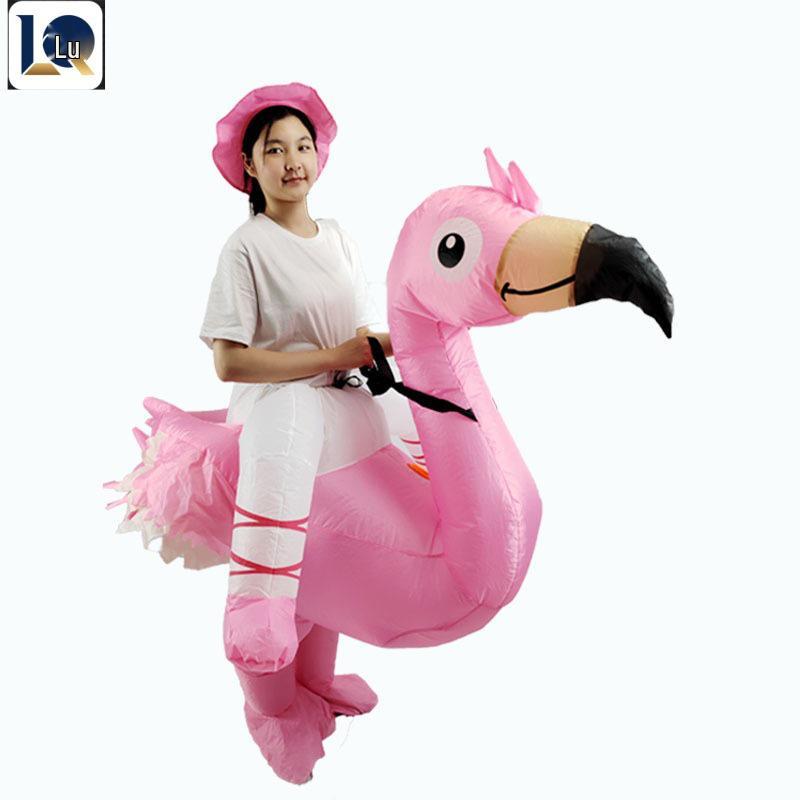 Nadmuchiwany kostium flaminga na Boże Narodzenie, karnawały i festiwale