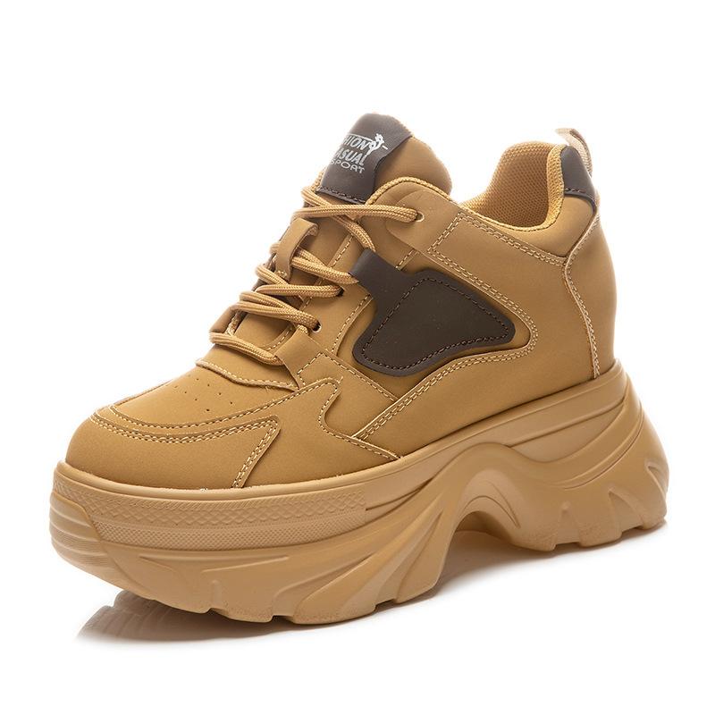 Scarpe da papà aumentano l'altezza interna anno primavera e autunno nuove suola spessa piccole scarpe singole sportive e per il tempo libero A
