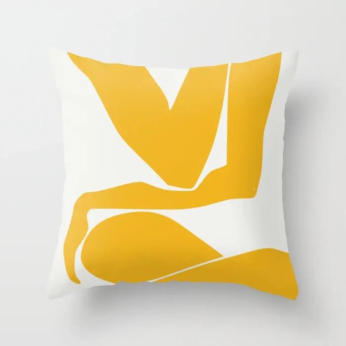 Modern Abstract Throw Pillow Cover Geometric Round Line Sunset Cushion  Home Sofa Chair