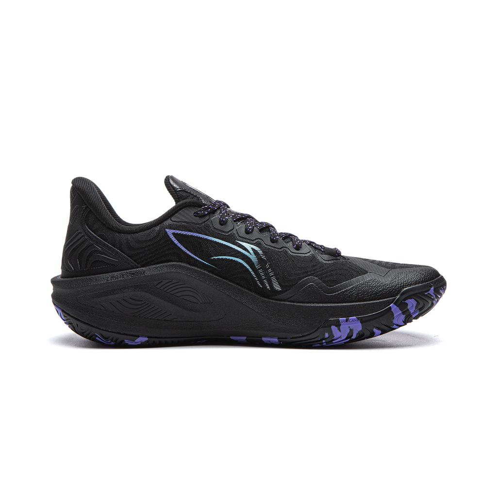 Zapatillas de Baloncesto Profesionales de Competición Li Ning Hurricane 2 de caña baja para Hombre Negras ABAW023-5