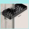 Modern Minimalist Space Aluminum Shower Shelf With Rod For Bathroom Organization
