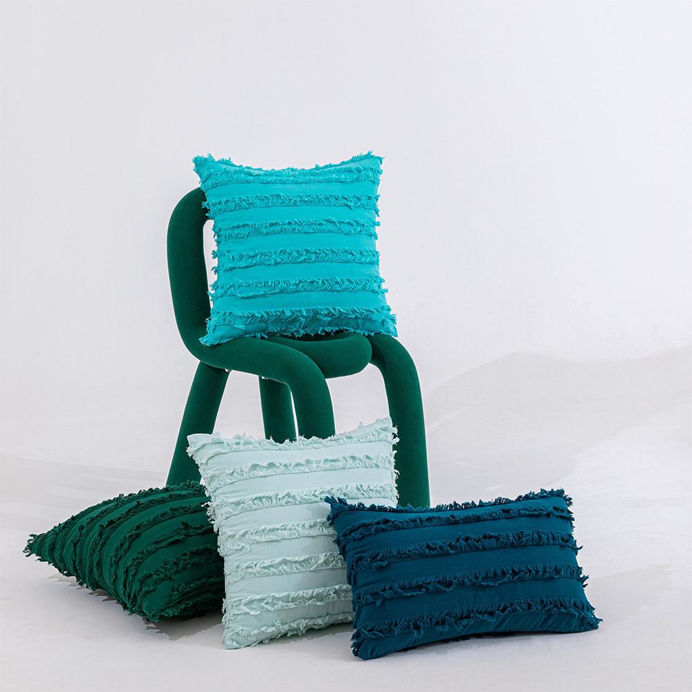 Bohemian Style Cotton And Linen Pillowcase Pillow Without Core Cut Flower Tassel Sofa Cushion Cover