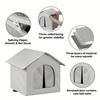 Outdoor Cat House All Season Waterproof Elevated Base Summer Heat Insulation Winter Warm Shelter For Stray Cats Small Dogs