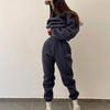 Slim Fit Casual Sports Two-piece Set Women's Clothing Fashionable Long-sleeved Sports Outfit
