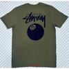NACHDRUCK 8 Ball T-Shirt Neu Militärgrün Größen S 4XL HEISSER ARTIKEL Vintage Gewaschen Gedehntes Oberteil Für Den Alltag Lässige Mode