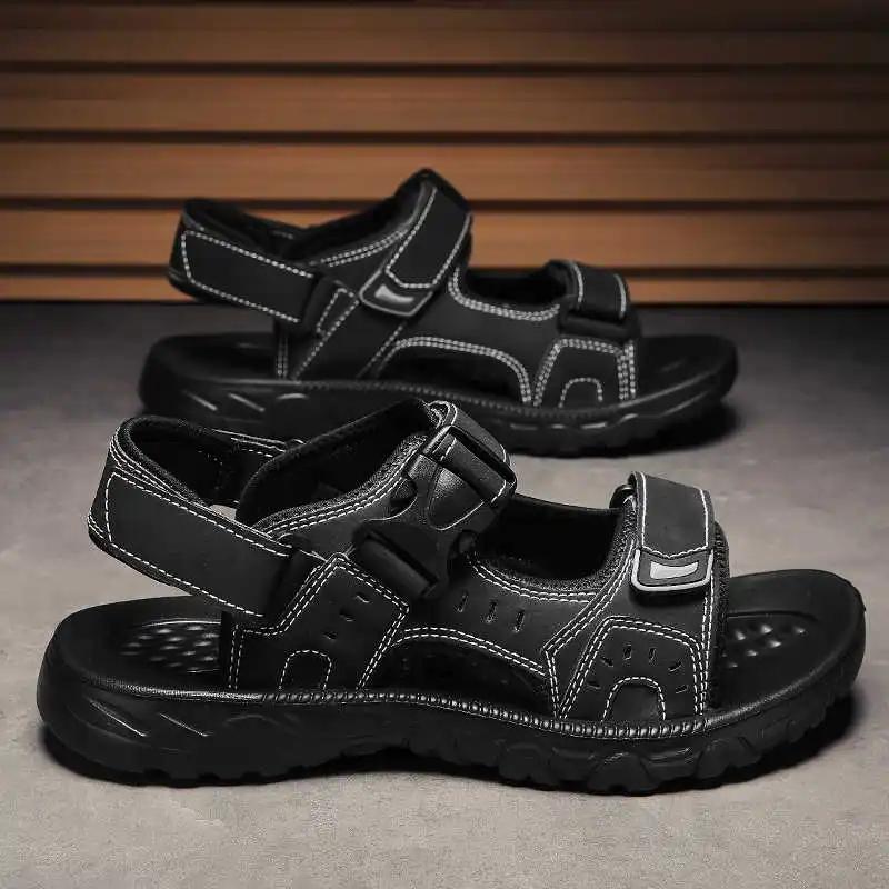 Fashion Non-slip Sole Flat Sole Beach Flip Flop Slippers House Man Sandal Shoes Travel Size Sneakers Sport Fashion-man Luxery Upper