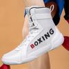 Sports comprehensive training shoes gym indoor squat men's high-top professional boxing shoes women's sanda fighting boxing shoes