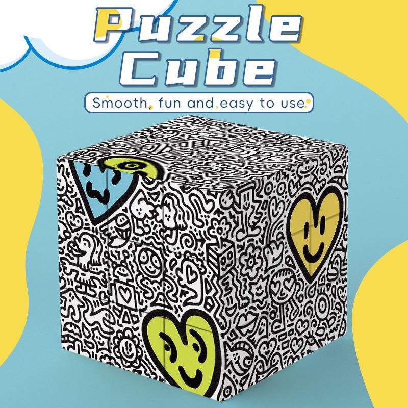 

Personalized UV Print Love Graffiti Three-Layer Magic Cube