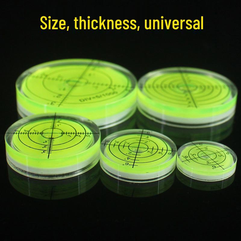 Universal Green Spirit Level with Scale - Compact Liquid Bubble Measuring Tool