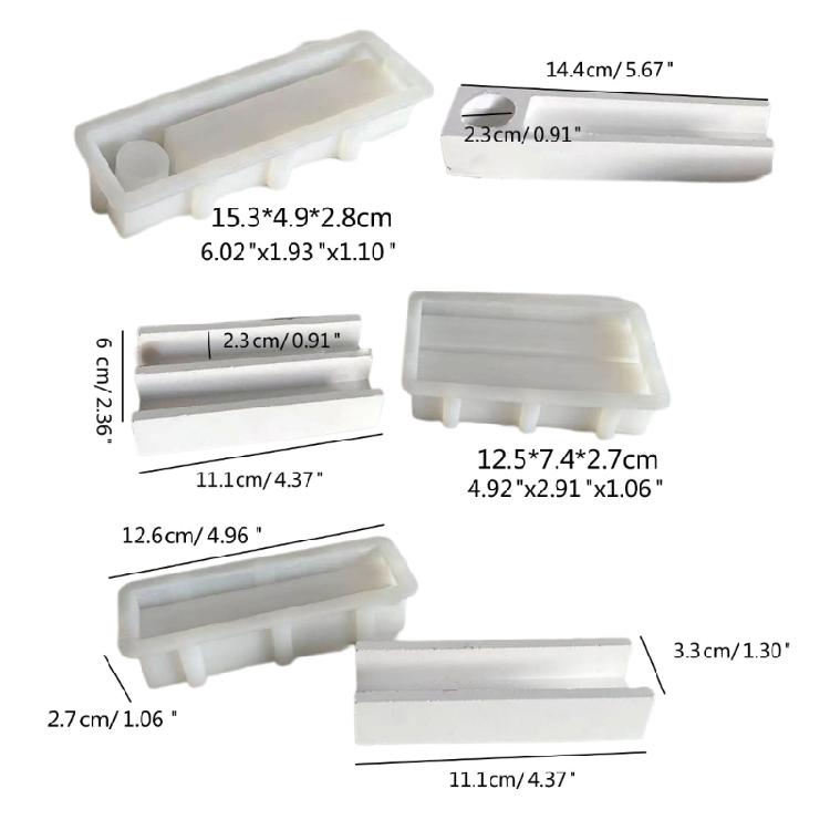 Elongated Silicone Craft Mould 3D Elongated Candle Holder Mould Decorations Tool