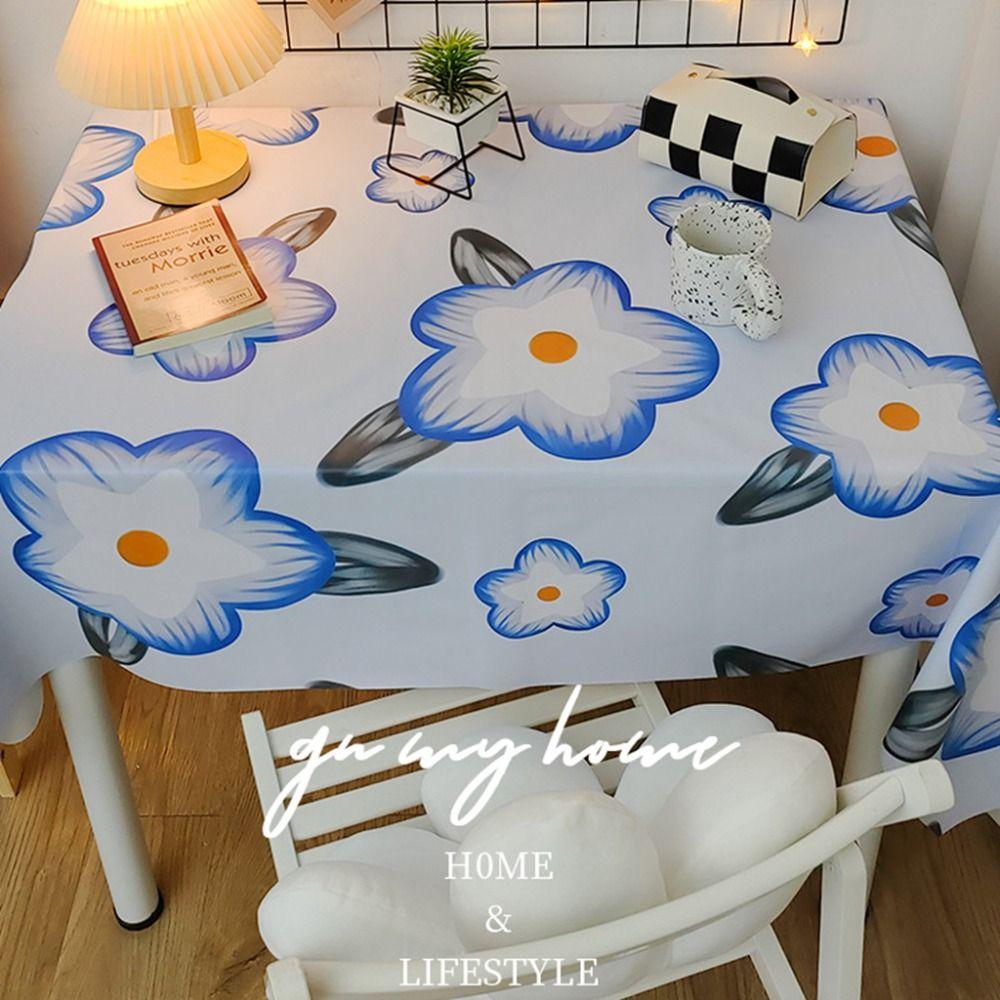 Plastic Waterproof Table Cover Oil Proof Rectangula Tablecloth Family Party Tablecloth Living Room