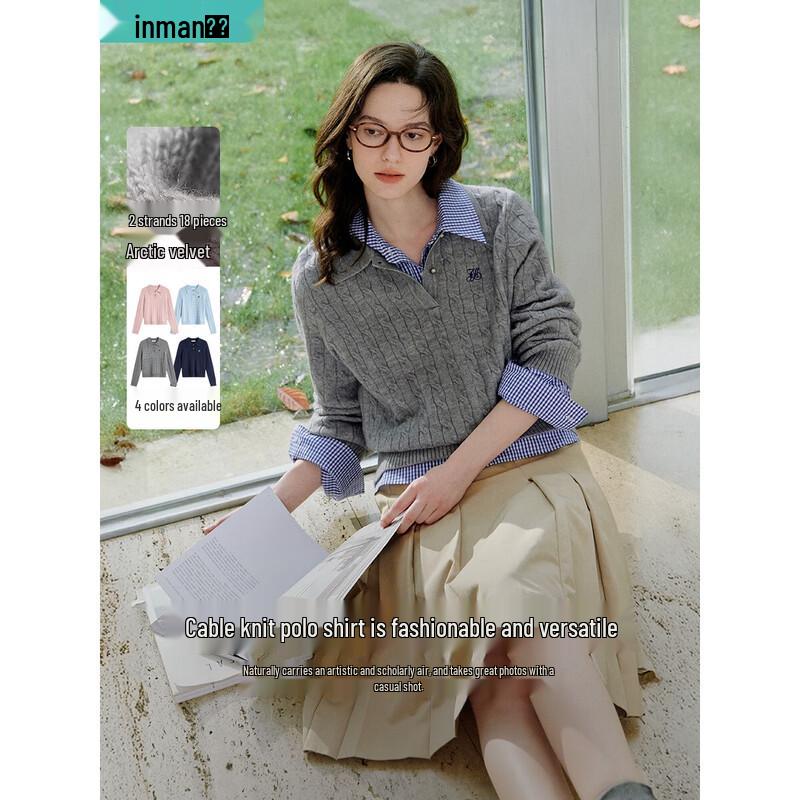 Inman Women's POLO Collar Knit Top