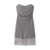 Shining Melody Super Fairy Romantic Silver Hollow Shiny Rhinestone Strapless Dress Sexy Silm Sexy Dress