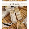 Retro Chinese Style Retractable Neutral Pen Fast Drying Black Ink Exam Writing Pen