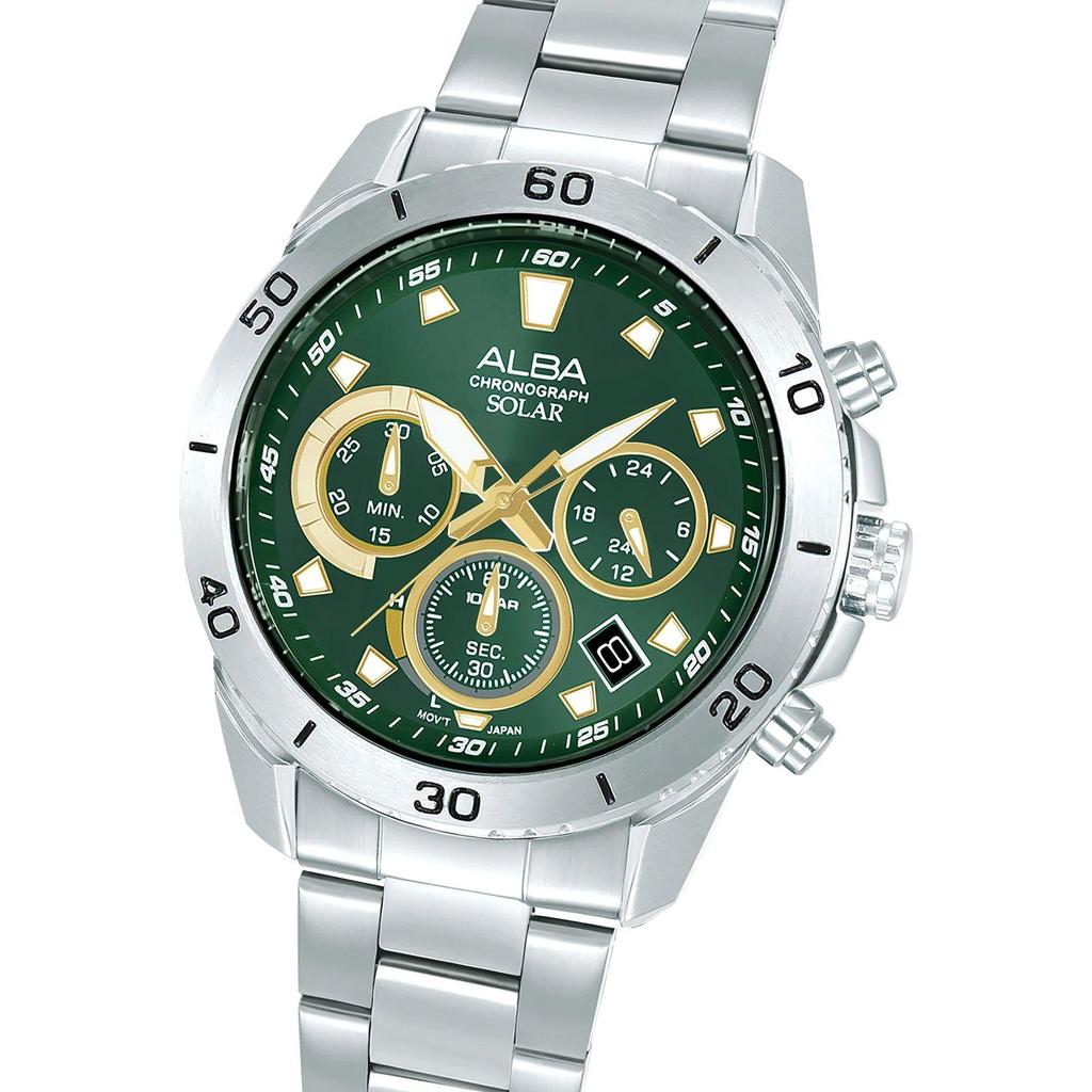 ALBA (From Seiko) Active Green Dial Solar Chronograph Men’s Watch AZ5011X1