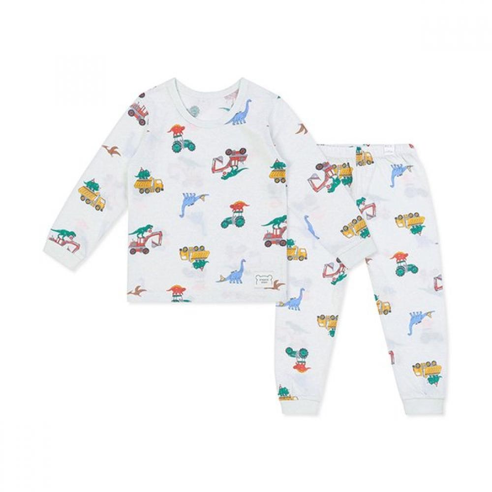 Organicmom Poclinc Long Sleeve Kids Pajamas Mlsp9k04 minted/100