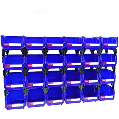 6'LI Paket Plastik Saklama Kutusu, Küçük İstiflenebilir Düzenleyici Kutular - 5x4x3 İnç Kırmızı - Garaj, Çalışma Tezgahı, Ofis, Kiler Düzenleme ve Saklama İçin (mavi)