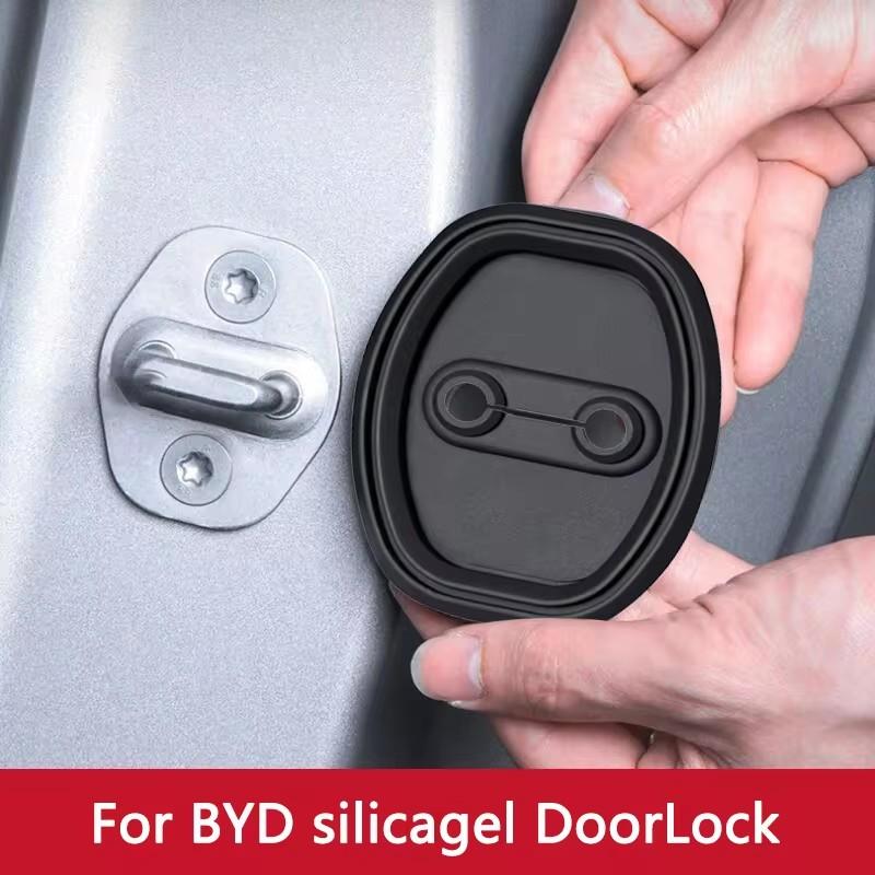 S Silicone Car Door Lock Buckle Anti-Collision Protective Cover For Byd Atto 3 Dolphin Seal Seagull Destroyer 05 Frigate 05 S
