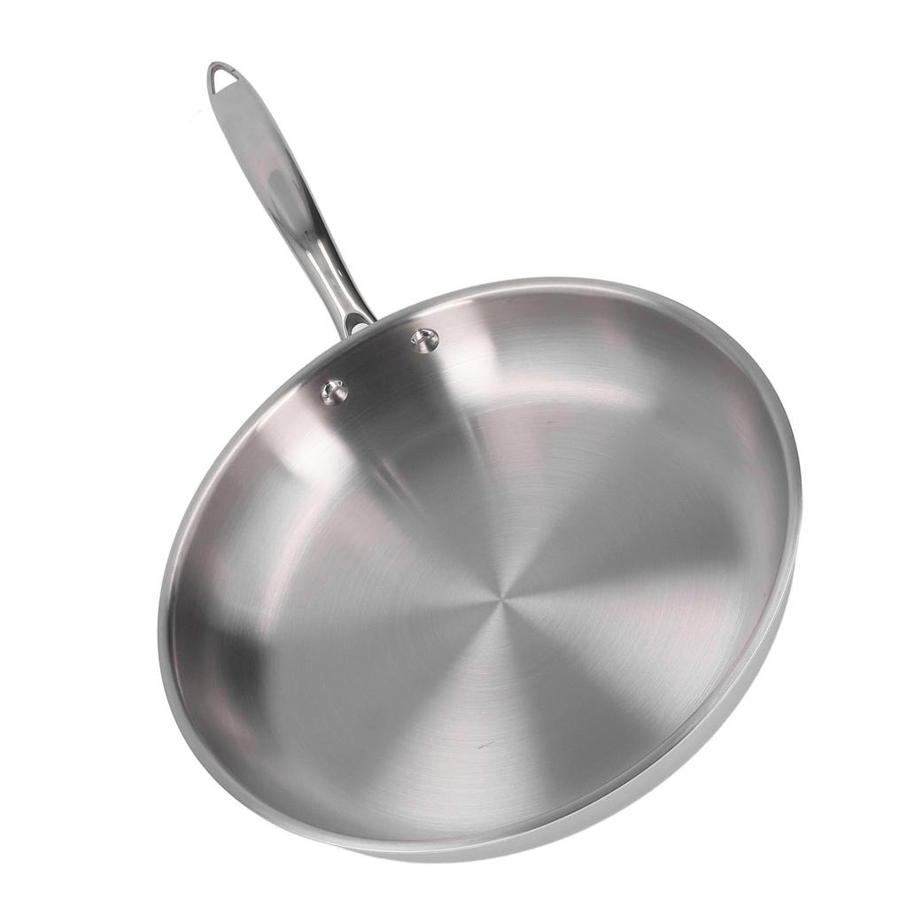Easy-to-clean, Non-stick Frying Pan with a Long Handle, Stainless Steel Cookware (28cm)