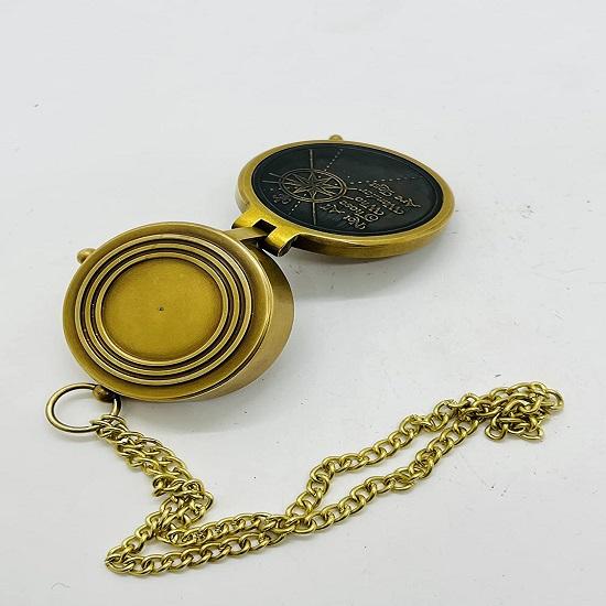 Wander Who  Are Lost Brass Gift, Engraved Compass, Graduation Day, Baptism, Communion, Confirmation Day