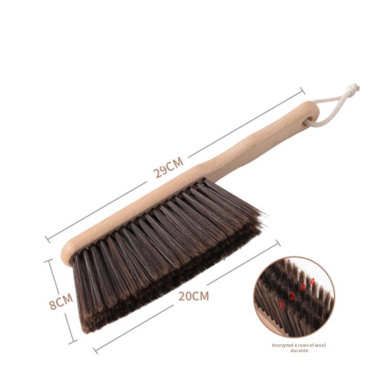 

Щетка из массива дерева с мягкой щетиной и длинной ручкой для пола, кровати, дивана и удаления волос.