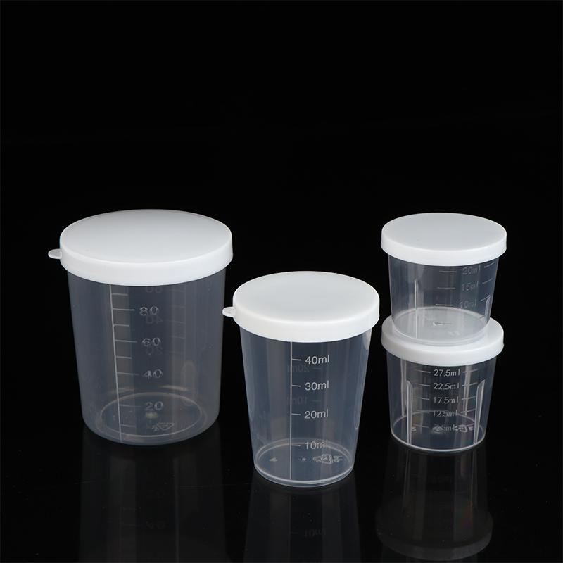 10Pcs/Set 20/30/50/100Ml Clear Liquid Pill Measuring Cups With Lids Travel Pill Organizer Cup Container For Liquid Medicine