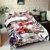 Elegant Flower Design Theme Pattern 3D Printed Duvet Cover Set Abstract Art Style Bedding Set Soft Comfortable Quilt Cover Set