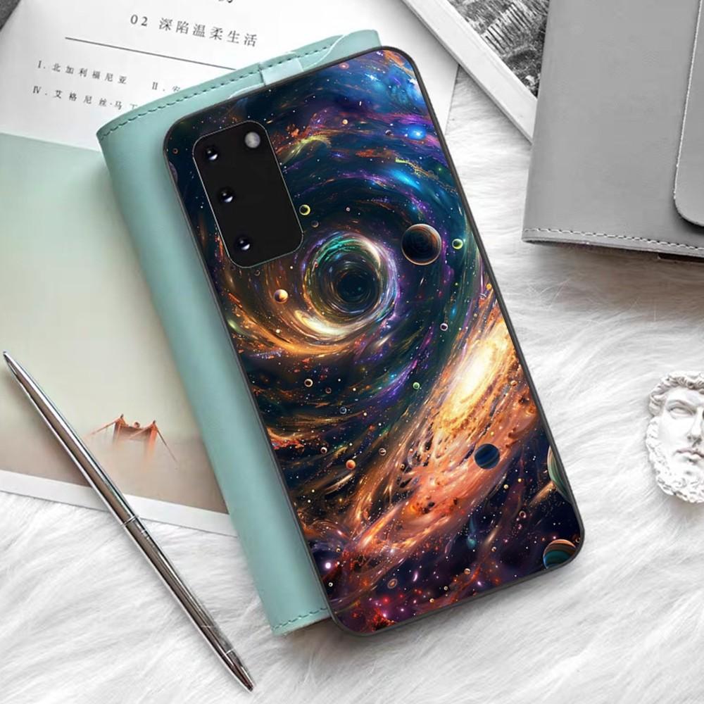 Weltraum Universum Galaxie Handyhülle Silikon PC+TPU Für Samsung S10 20 30 22 23 24 Plus Lite Ultra Hülle