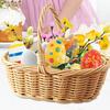 Easter Basket Picnic Empty with Handles Wedding Hand Woven for Kids Toy Storage