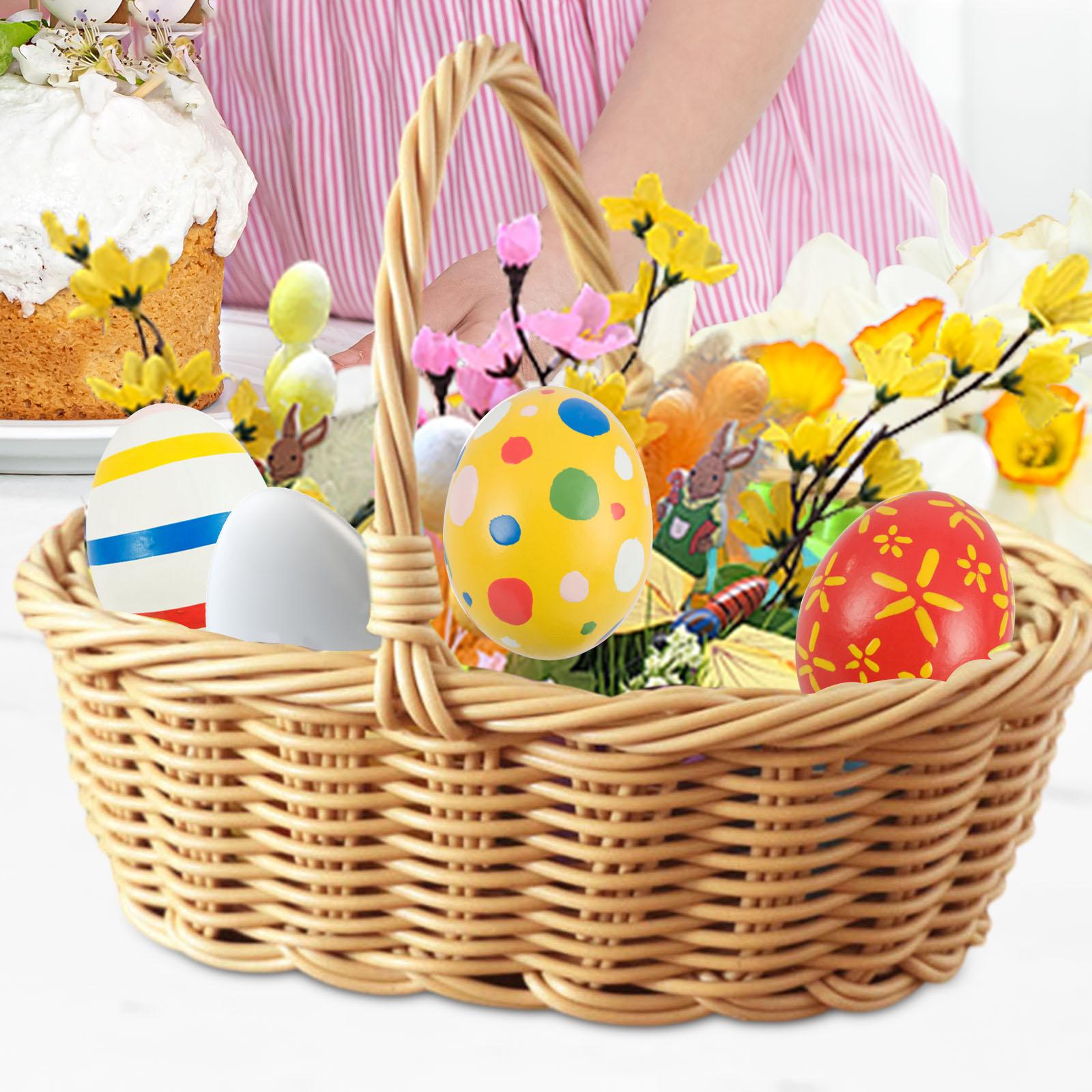 Easter Basket Multifunctional Decorative Gift Basket Wedding Basket Picnic коричневый