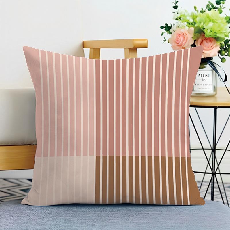 Light Luxury Simple Printed Decorative Pillowcase Bedroom Living Room Square Cushion Pillowcase