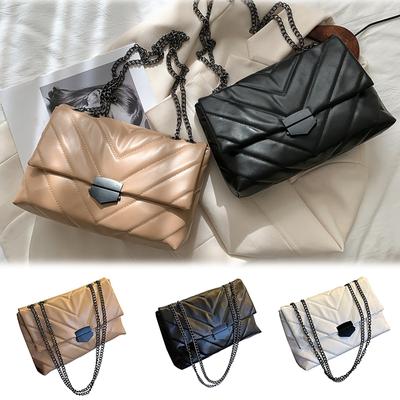 Fashion Lingge Embroidered Thread Chain Bag Korean Shoulder Messenger Bag