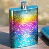 Portable Pure Titanium Hip Flask,3.4oz Spirits Vodka Cup Outdoors Whiskey Hip Flask,Flat Shape Flagon Men Gift Multiple Options
