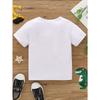 European Sizes Boy's Casual Round Neck T-Shirt with "DADDY + ME" Fist Print