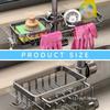 Sink Drain Rack Sponge Storage, 2024 New Kitchen Sink Faucet Organizer, Adjustable Detachable Sponge Holder for Kitchen Faucet, Sink Drain Holder