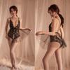 Sexy Pajamas Lace French Seduction Suspender One-piece Underwear Set Hot Uniform Nightdress 396