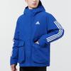 Adidas Utilitas Hooded Jacket with Chest Logo Men Outerwear Royal-Blue GT1706