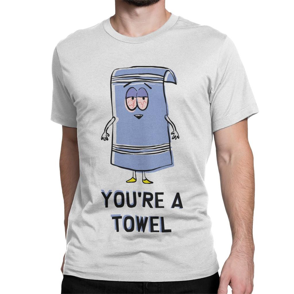 Southparked Towelie You Are A Towel T-Shirt Men Women's Cotton T Shirts Cartoon Anime Short Sleeve Tees Printing Clothing Tops