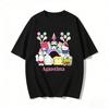 2026 New Sanrio Characters Birthday Cartoon Print Tshirt Family Matching Outfits Casual Short Sleeve Tee for Women Unisex Kids Tee