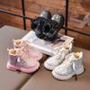 Girls' Fashion Martin Boots, Winter New Arrivals Children's Fleece-lined Boots, Versatile Soft-Sole Warm Low-Cut British Style Boots.