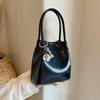 Women's PU Leather Shoulder Bag Mini Crossbody Bags Retro Simple Manual Small Square Korean Cute Versatile Female