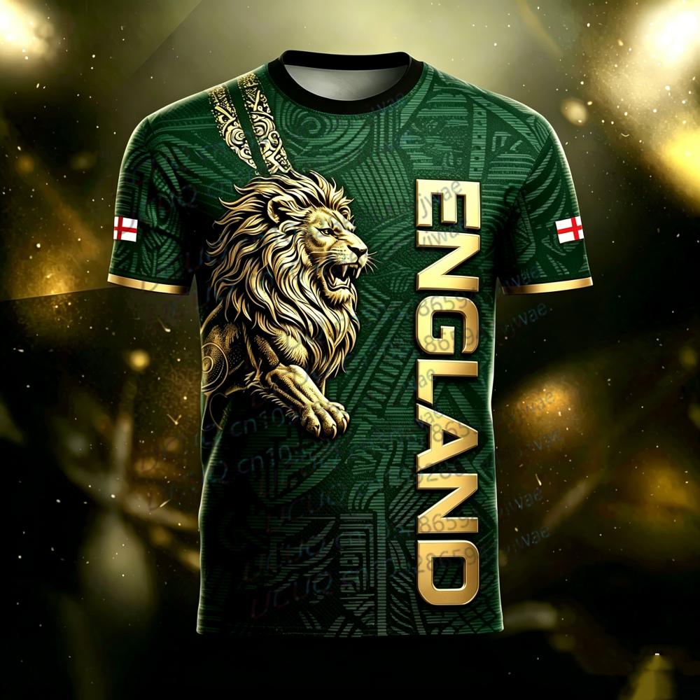 Summer Men's Women's England Game Day Outfit Short Sleeve T-shirt Tops Soccer Fans Soccer Jersey Fans T-shirt Tee